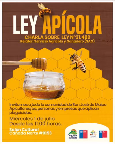 🐝 Charla sobre Ley Apícola N°21.489: Invitación abierta a la comunidad