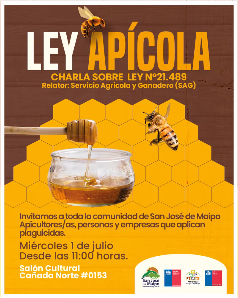 🐝 Charla sobre Ley Apícola N°21.489: Invitación abierta a la comunidad