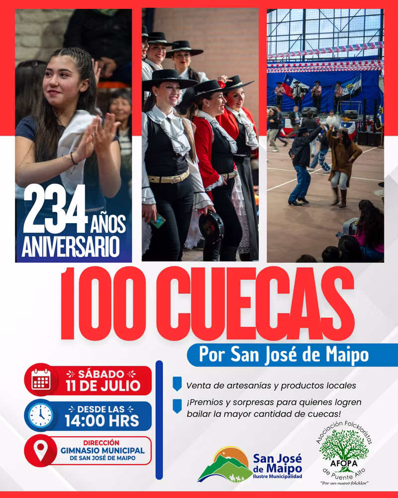 💃 ¡San José de Maipo se prepara para bailar 100 cuecas! 🇨🇱