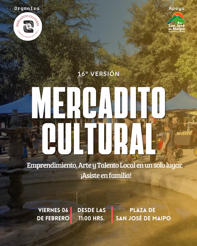 Mercadito Cultural en la Plaza de San José de Maipo