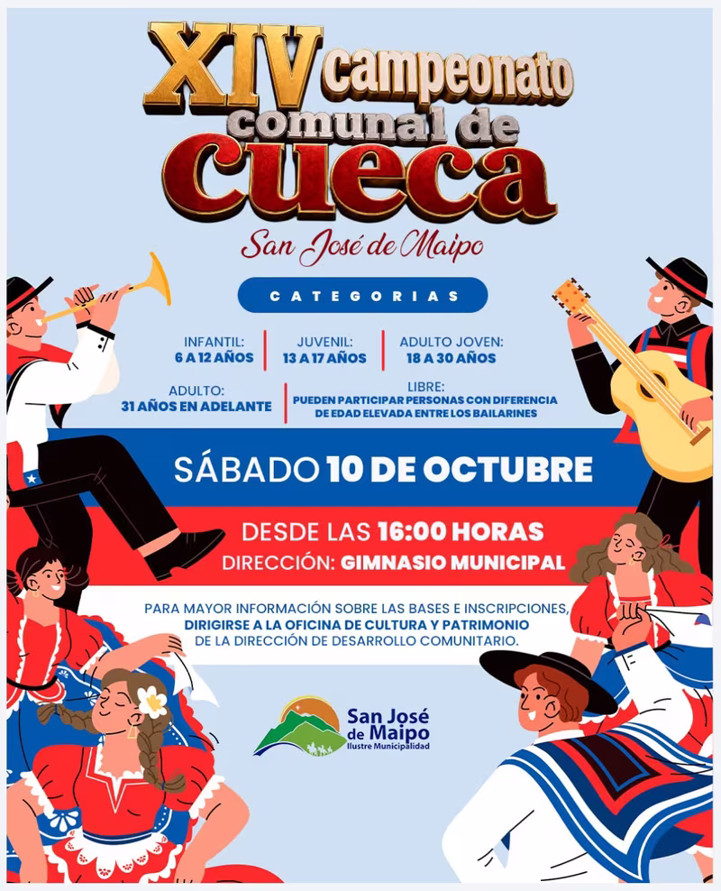 XII Campeonato Comunal de Cueca San José de Maipo 2026.