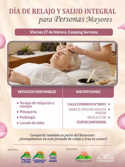🌸 Día de Relajo y Salud Integral para Personas Mayores 🌸