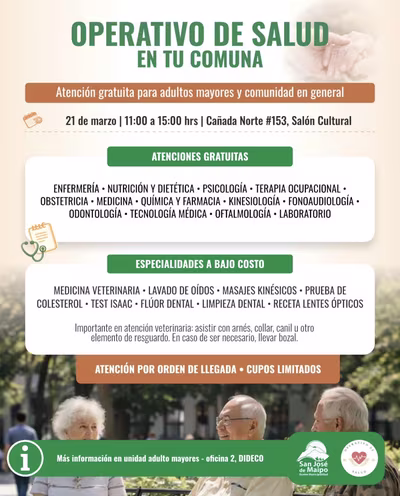 Operativo de Salud en tu Comuna – ¡Cuidémonos Juntos!