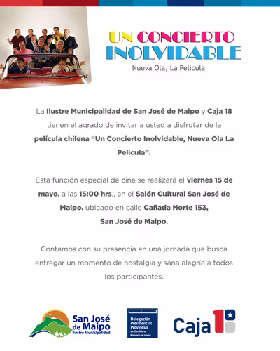 ¡Celebremos a las madres de San José de Maipo con cine y recuerdos inolvidables!