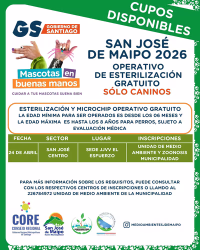 Operativo de Esterilización Gratuito 2026 🐾