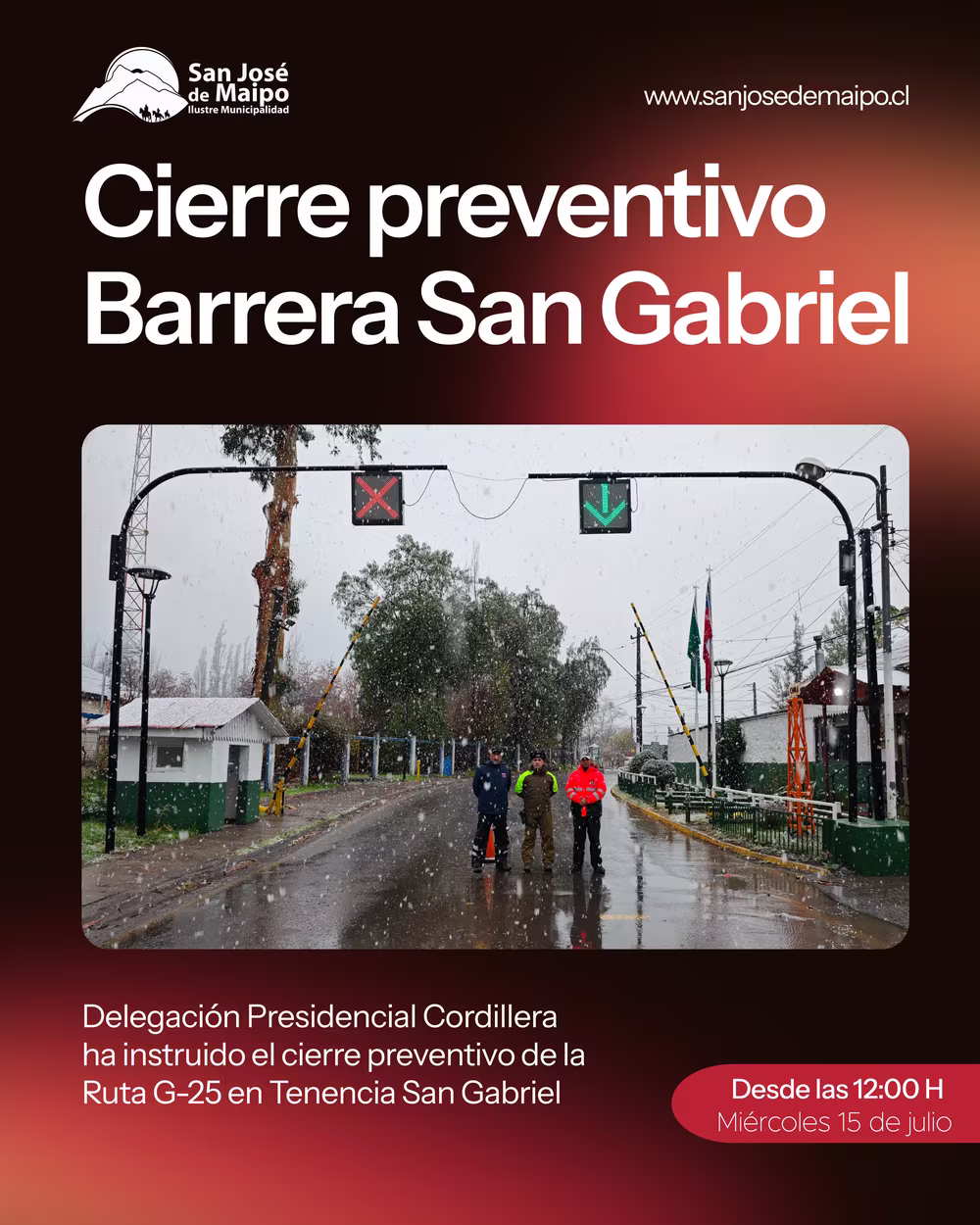 Cierre Barrera San Gabriel
