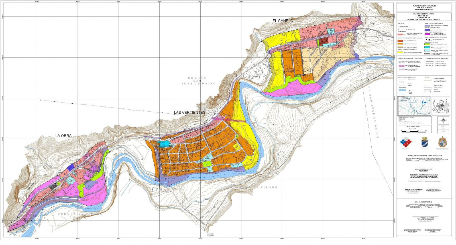 zon_pl1_LPA: Localidades de La Obra, Las Vertientes y El Canelo